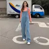 Calça Jeans Vintage Feminina Solta Primavera e Outono Novo Estilo Coreano Calça Wide Leg Calça de Cintura Alta para Estudantes
