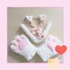 Lindo conjunto Guantes de garra de gato garra de oso gato sirvienta garra de gato garra de gato corbata de moño accesorio periférico de anime accesorios de cosplay guantes