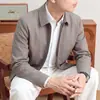 Chaqueta impermeable para hombre para primavera y otoño, adecuada para mediana edad y personas mayores, chaqueta informal de negocios de corte holgado, abrigo de papá, ropa exterior para hombre