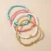 Pulseiras Populares Europeias e Americanas Transfronteiriças em Várias Cores em Formato de Coração, Joias de Estilo Doce e Único, Acessórios Mais Vendidos para o Dia dos Namorados