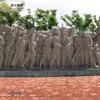 Escultura em pedra granito figura antiga relevo flor de jade branco Grande l Pedra mural chinesa decoração de parede jardim pêndulo