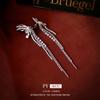 Pinza para Oreja con Borla de Mariposa de Zirconia Estilo Frío de Lujo Nicho Sentido del Diseño Pinza para Oreja Elegante Pendientes Largos