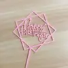 Empaque individual creativo bandera acrílica para pastel decoración de pastel horneado bandera feliz cumpleaños ventas directas de fábrica