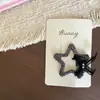 Novo Clipe de Cabelo para Crianças Flor Estrela Preto e Prata Presilha Lateral Clipe para Franja Coelho
