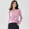 Nuevo Suéter de Punto de Seda y Cachemira con Cuello Redondo para Mujer Otoño/Invierno 2026 Suéter Hueco Suave Agradable a la Piel Capa Base