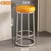 Taburete Extra Grueso, Taburete Redondo Reforzado, Taburete de Barra Simple, Taburete Alto, Taburete Comercial de Hierro Acero Inoxidable, Silla Alta de Tres Anillos para Oficina