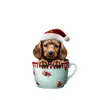 Decoración de perro taza dulce transfronteriza colgante decoración interior colgante divertida acrílico colgante decoraciones de Navidad