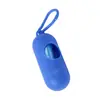 Dispensador portátil de sacos para dejetos de animais de estimação, caixa de armazenamento de sacos para dejetos para passear com o cachorro, organizador de sacos para cocô de cachorro com fivela para pendurar