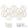 Placa de número de mesa de madera 1-40, placa de asiento con número hueco hexagonal, placa de mesa con número de boda para bar y cafetería