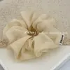 Scrunchie de Cor Sólida em Malha Suave Estilo Coreano para Primavera, Elástico de Cabelo Leve e Gracioso, Acessório de Cabelo Versátil para o Dia a Dia, Acessório para Cabeça Retrô