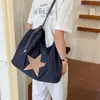 Bolsa tote de grande capacidade, novo estilo ins, simples e versátil, bolsa de ombro casual para o dia a dia, bolsa de mão para estudante