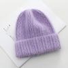 Chapéu de Lã para Mulheres no Inverno, Versátil Peludo Quente Proteção para Orelhas Chapéu de Tricô, Fino Estilo Japonês Bonito Chapéu Pulôver para Senhoras