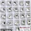 Popular en línea popular arte de uñas fondo puntiagudo Corazón Torcido Diamante lujo cristal diamante grande en forma de corazón de durazno uña de amor diamante joyería de uñas nupciales
