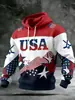 2026 Transfronterizo Amazon Hombre Otoño Nuevo Celebración Americana Aniversario Estampado Tendencia de Moda Sudadera Versátil