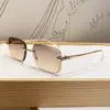 Gafas de Sol sin Montura con Borde de Cabeza de Leopardo Transfronterizas Europeas y Americanas para Mujer Estilo Lujo Ligero Metal Cuadrado Lente Floral Gafas de Sol de Moda