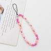 Jiuxing hecho a mano DIY Cadena para teléfono móvil de cuentas sonrientes personalizada creativa para niña acrílico anti-pérdida Accesorios de cordón para teléfono móvil