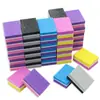 Mini pequeno quadrado esponja tofu bloco de duas cores dupla face polimento unha manicure tofu bloco mini esponja esfregar tira