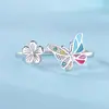 Moda Transfronteriza Más Vendido Anillo de Mariposa Esmaltado con Diamantes de Colores Personalizado para Mujer Anillo Abierto Ajustable de Lujo Ligero de Alta Gama