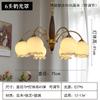 Lámpara de araña de estilo antiguo medio para sala de estar, creativa, de madera maciza, para comedor, estilo japonés, estilo retro americano, lámpara de cristal con flores de color cobre para casa de familia.