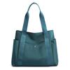Bolsa de mão de tecido Oxford feminina 2022 nova moda elegante cor sólida grande capacidade multibolso bolsa de ombro de tecido de náilon elegante