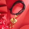 Novo estilo chinês colar de ouro jóias femininas suéter corrente nicho não desbotamento todos-combinar imitação ouro corrente pingente acessórios