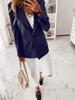 2024 Aliexpress Ebay Amazon Novo Outono e Inverno Manga Longa Cor Pura Terno Colarinho Botão Terno Pequeno Casaco Cardigan