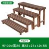 Escalón de Madera Maciza Pie de Apoyo Madera Carbonizada para Exteriores Madera Anticorrosiva Marco de Flores Escalera Suelo Balcón Marco de Flores Suculentas Camino Exterior MC