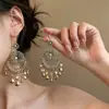 2026 Novos Brincos de Franja de Cristal Estilo Étnico Boêmio Brincos de Tarraxa Personalidade Exagerada Brincos de Luxo para Mulheres