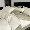 Novo conjunto de cama de quatro peças 100% algodão, lençol 100% algodão, capa de edredom 100% algodão, roupa de cama macia para outono e inverno, comércio atacadista
