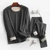 Traje de ropa interior térmica para hombre DEFA ropa interior caliente de invierno ropa de otoño traje de pantalones largos