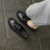2026 Nuevo Estilo Mocasines de Piel de Anguila para Mujer Zapatos Pequeños de Cuero Arrugado Retro Punta Cuadrada Tacón Bajo Slip-ons para Viaje Diario Zapatos Individuales