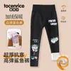 Calça Little Shark Modelo 2025 para Meninas, Leggings com Forro de Fleece para Usar por Cima, Calça Yoga Barbie para Crianças Maiores