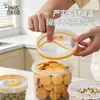 Recipientes de armazenamento herméticos de grau alimentício BNBS, disponíveis em vários tamanhos, com tampas de travamento para evitar umidade e poeira, ideais para armazenamento e porcionamento na cozinha