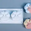 Molde de silicona para pastel de pastel de arroz con 6 garras de gato uniformes, molde para pastel, goteo de pegamento, vela, molde blanco para gelatina, molde de yeso para limosna, pastel, molde para alimentos complementarios