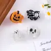 Pinzas para el pelo de calabaza, fantasma y calavera con purpurina para Halloween europeo y americano, pinzas únicas y originales para flequillo de disfraz festivo, accesorios para el pelo al por mayor