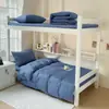 Nuevo conjunto de tres piezas de algodón puro estilo simple de dos tonos y color liso para dormitorio universitario clase A venta al por mayor