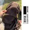 Pantalones de Plátano de Lana Grises para Mujer, Nuevo Estilo Otoño e Invierno 2026, Forro Polar, Cintura Alta, Pantalones Largos Casuales, Holgados, Adelgazantes, Pantalones de Pierna Ancha