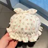 Gorro de bebé primavera y verano fino lindo sombrero de princesa sombrero solar ajustable protección solar para bebé sombrero de sol sombrero de encaje verano