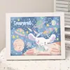 Pintura Diamantada Infantil Atacado Pintura com Cola Adesivos de Diamante com Porta-Retrato Pacote de Material DIY Feito à Mão Desenho Animado Mosaico Completo de Diamante
