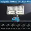 Adequado para Luz de Trabalho com Bateria de Lítio Makita 18V LED Acampamento ao Ar Livre Iluminação de Emergência Carregamento USB Lxt