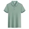 Camisa Polo de Algodón con Iones de Hielo de Secado Rápido, Manga Corta, Cuello de Solapa, Camisa Cultural de Trabajo, Uniforme para Grupo, Camiseta Bordada con Logo Impreso