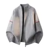 Suéter de punto con patrón TB de tres rayas, conjunto a juego para hombre y mujer, cárdigan con cuello alto, estilo "old money", tendencia otoño/invierno, venta al por mayor desde una fábrica transfronteriza