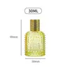 En stock botella de perfume de vidrio de piña de 50 ml con tapa de rosca botella de spray portátil cosméticos de viaje decantador de perfume