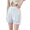 Shorts de Segurança de Renda Jk para Mulheres, Estilo Fino de Verão, Calças Pumpkin Anti-Exposição, Leggings Soltas na Parte Interna, Shorts de Segurança Que Podem Ser Usados Fora