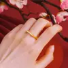 Anillo Sencillo de Diamante de Moda y Versátil con Apertura Ajustable para Hombres y Mujeres, Joyería de Diamante Dorado Imitación de Alta Retención de Color