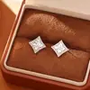 Brincos Criativos em Formato de Diamante com Gelo Triturado, Design de Alto Padrão, Modernos, Exquisitos, Versáteis, Elegantes, Acessórios da Moda Estilo Celebridade da Internet