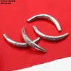 Tailandia Chiang Mai plata hecha a mano pez cóncavo-convexo tambor de golpeteo cuentas accesorios de codo retro plata de ley materiales DIY hechos a mano