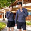 26 Nuevos Trajes de Baño Deportivos de Dos Piezas de Manga Larga de Secado Rápido Estilo Coreano Ins para Mujer, Shorts de Playa para Hombre, Surf