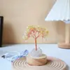 Luminária Noturna Árvore da Fortuna de Cristal Natural Transfronteiriça Ornamentos Cluster de Cristal Branco Luminoso USB Lâmpada de Cabeceira Ornamentos Domésticos