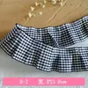 Encaje Ancho de 12 cm Chifón Engrosado Doble Capa Plisado Puño Fruncido Vestido de Muñeca Dobladillo de Falda Larga Adornos